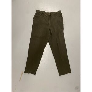 Christopher & Banks Green Pants, 100% Cotton- EUC, Size 14
